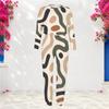 Women Plus Size Round Neck Long Sleeve Printed Black White Cuffed Top And Cuffed Pants Two Piece Set