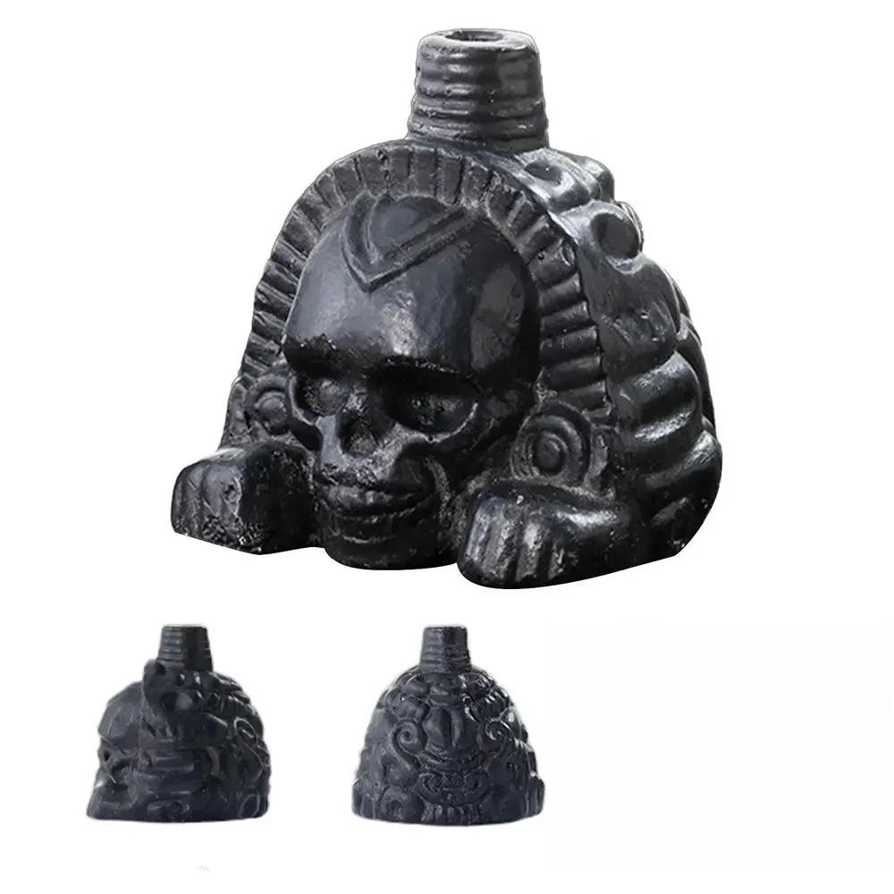 Fluier Aztec al Morții Spookys Fluier Aztec Înfricoșător al Morții Fluier de Război Fantomă Jucărie Cap de Craniu Recuzită Zgomotoasă pentru Petrecere Jucărie Rășină Halloween Cadou