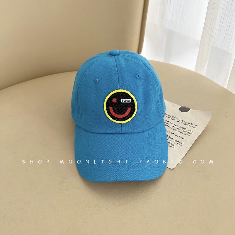 

Buluo smiley face children s baseball cap spring and summer casual cap boys and girls baby sunshade sunscreen hat tide children (52-54cm)