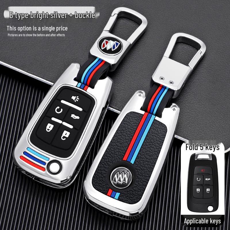 Buick Car Key Case Cover for Models: New Excelle, Verano, GT, Velite, Envision, Enclave, GL8, LaCrosse, GL6, Encore
