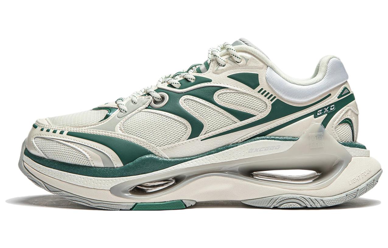 Li Ning Exceed Infinity Нескользящие износостойкие Низкие повседневные кроссовки Женские Бежево-зеленые AZGT004-5 36