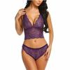 Sommer Deep V Spitzen-BH & Slip Set - Sexy Dessous Bralette Unterwäsche für Frauen