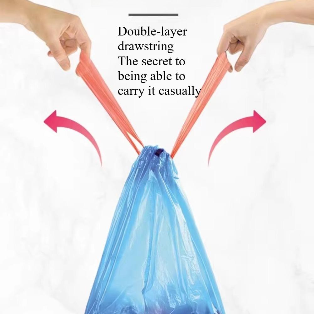 4-Gallon Thickened Drawstring Trash Bags, Portable for Home Kitchen/Dorm, Strong Household Garbage Bags RQSL-WM-0063-51
