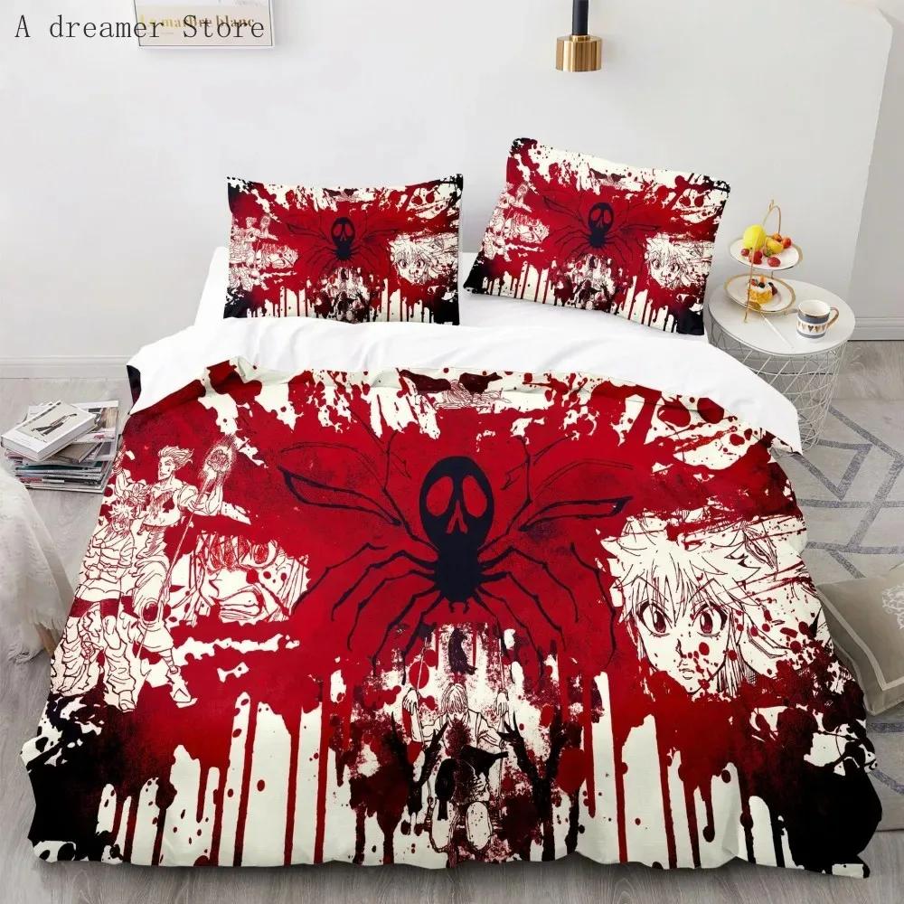 3d Hunter X Hunter Bedding Set Twin Full Queen Size Anime Bed Set Children Kids Duvet Cover Bedroom Home Decor