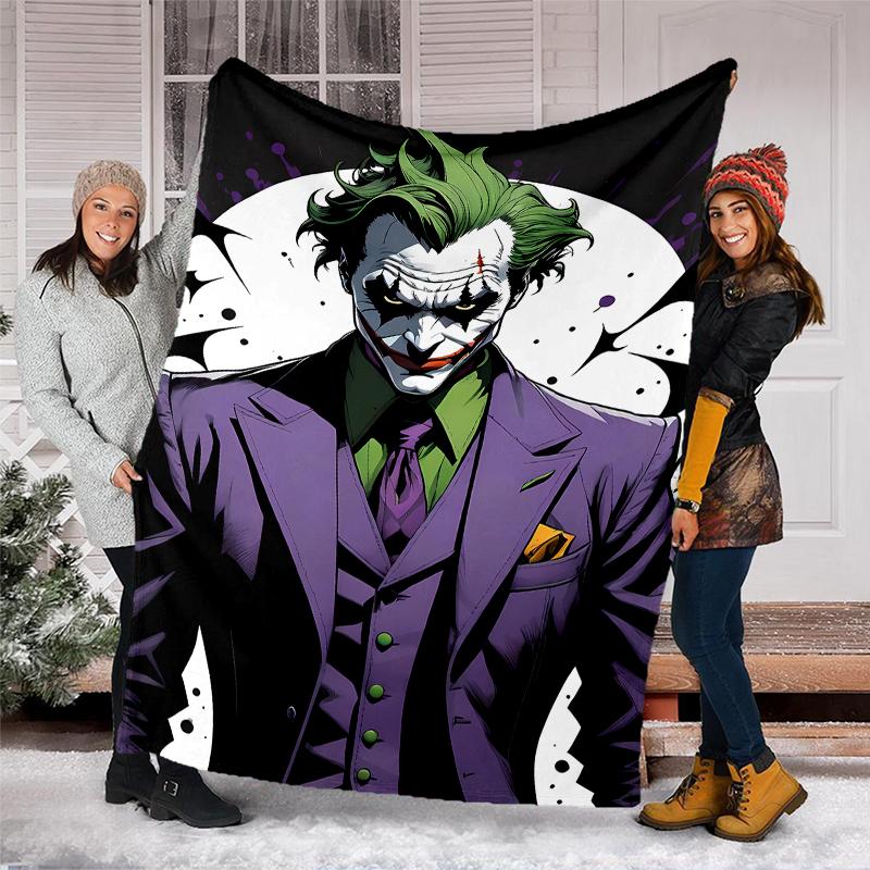 Joker Theme Printed Blanket - Perfect for Couch, Bed, Travel & Outdoor Use | Machine Washable, Cozy & Durable.
