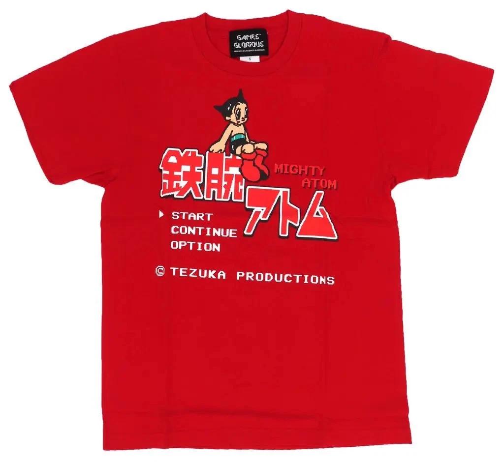 Tezuka World Astro Boy 8 bit Title Red T T-Shirt S Size Retro Game T-Shirt L