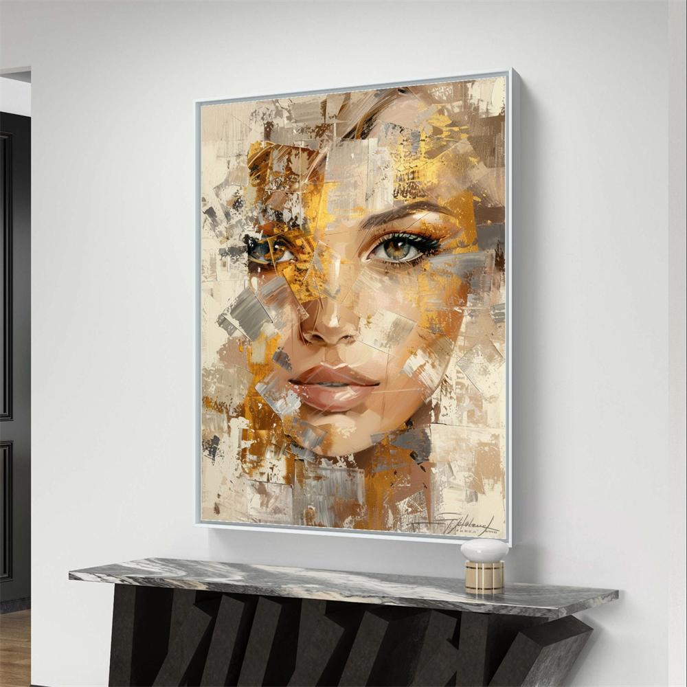 Beautiful Woman Abstract Art with Flowers Prints Floral Poster Print Woman Flower Art Canvas Painting Beautiful Abstract Female 21X30CMNo Framed