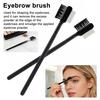 Double-head Eyebrow Brush with Steel Needle Comb Multi-purpose 2-In-1 Brow Styling Brush Portable Travel Women Makeup Grooming Tools