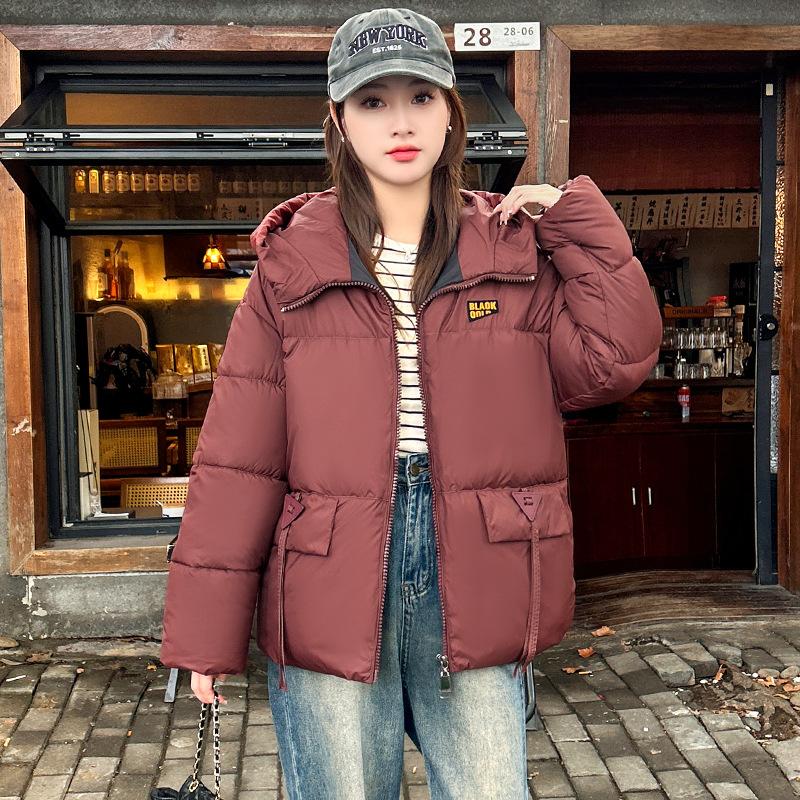 

Зимняя одежда Худи Большого размера Свободная Хлопковая куртка 2025 Новая Женская куртка Повседневная Утолщенная Куртка с подкладкой L