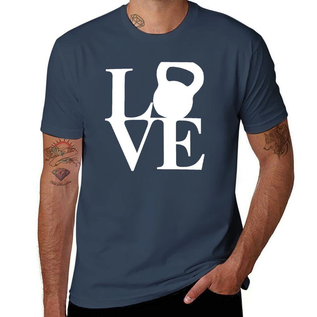 Love Kettlebell Tshirt Plus Size Quick Dry Sports Tee