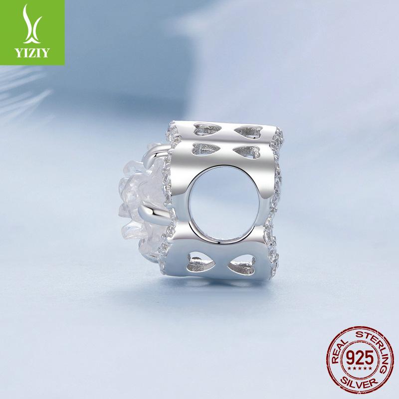 Uv Color-Changing Rose Flower Diy Beads, Elegant And Advanced S925 Silver Beads Loose Beads