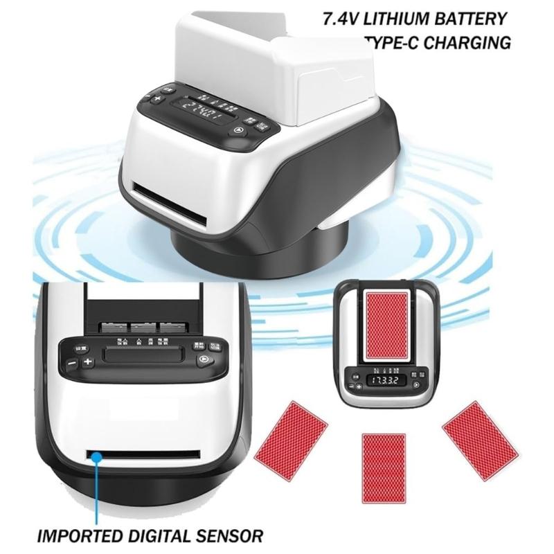 Quiet Operations Card Shufflers Dealer Portable Automatic Rotating Poker Dealer for Bridge & Poker