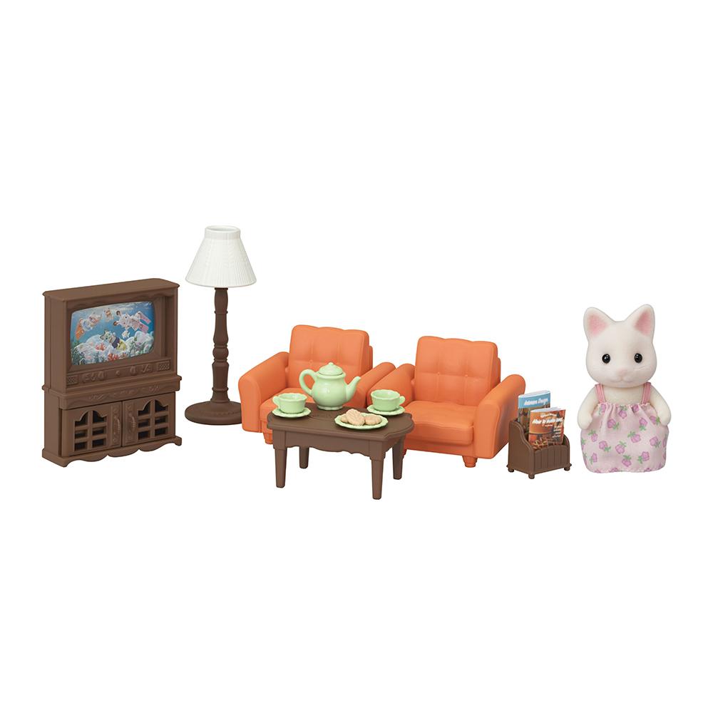 Sylvanian Families 5379 Floral Cat Girl s Living Room Set