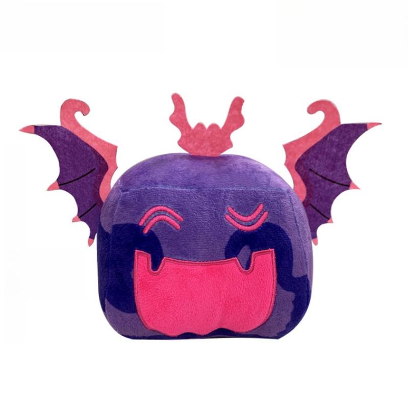 Blox Fruits Plüschtier in lila Leopardenbox Weiche und flauschige Tierfigur