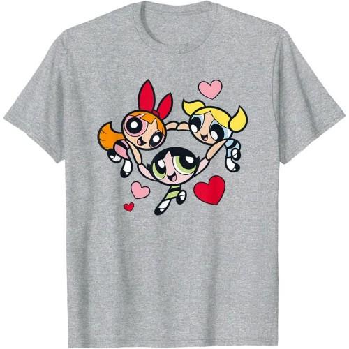 The Powerpuff Girls Mädchen Herz Kreis T-Shirt