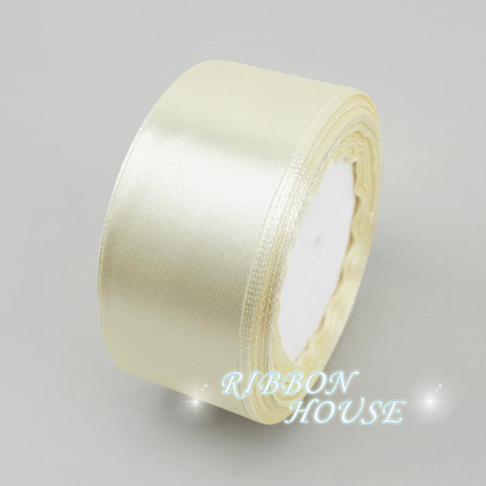 (25 yards/roll) 50mm Cream White Single face satin ribbon webbing decoration gift Christmas ribbons