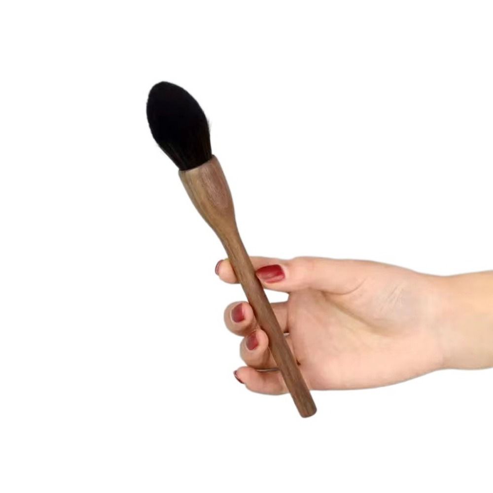 

Кисти для макияжа из орехового дерева Винтажная кисть для румян Инструмент для макияжа Кисти для рассыпчатой пудры Пара Style 08