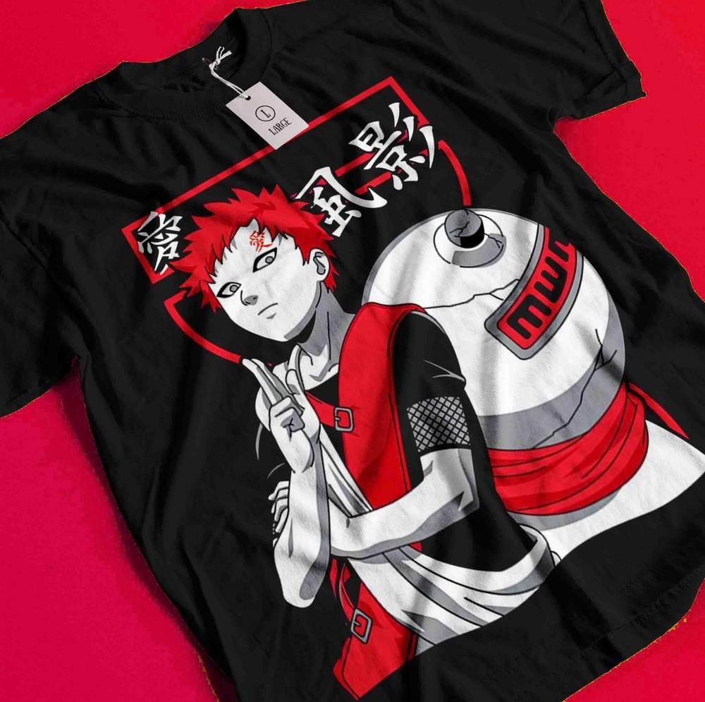 Gaara Shirt Naruto Tshirt Rock Lee T-Shirt Madara Kakashi Itachi Timari Sasuke AA55