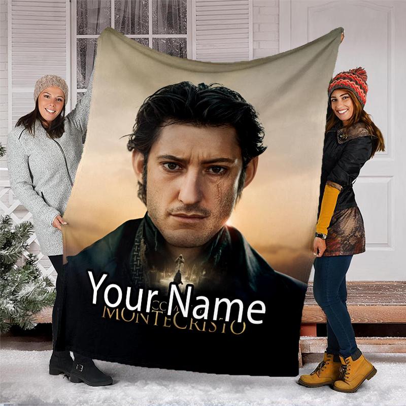 Custom Name The Count of Monte Cristo Theme Printed Blanket - Perfect for Couch, Bed, Travel & Outdoor Use | Machine Washable, Cozy & Durable.