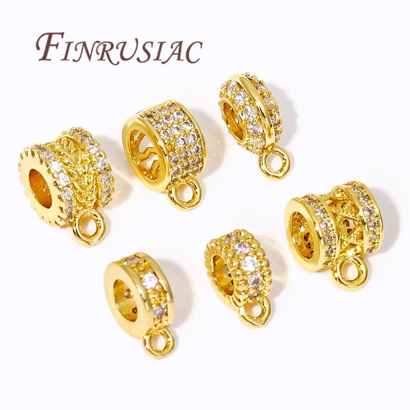 Multi Styles Bail For Pendant 18K Gold Plated Beads Bails Connector For DIY Necklace Bracelet Jewelry Making DIY Accessories