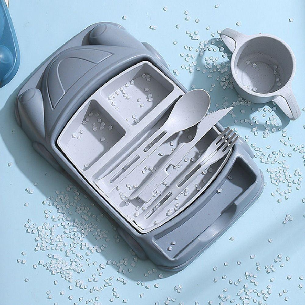 Cartoon Children's Tableware Set Detachable Kid's Lunch Plate Feeding Food Tray  Kindergarten