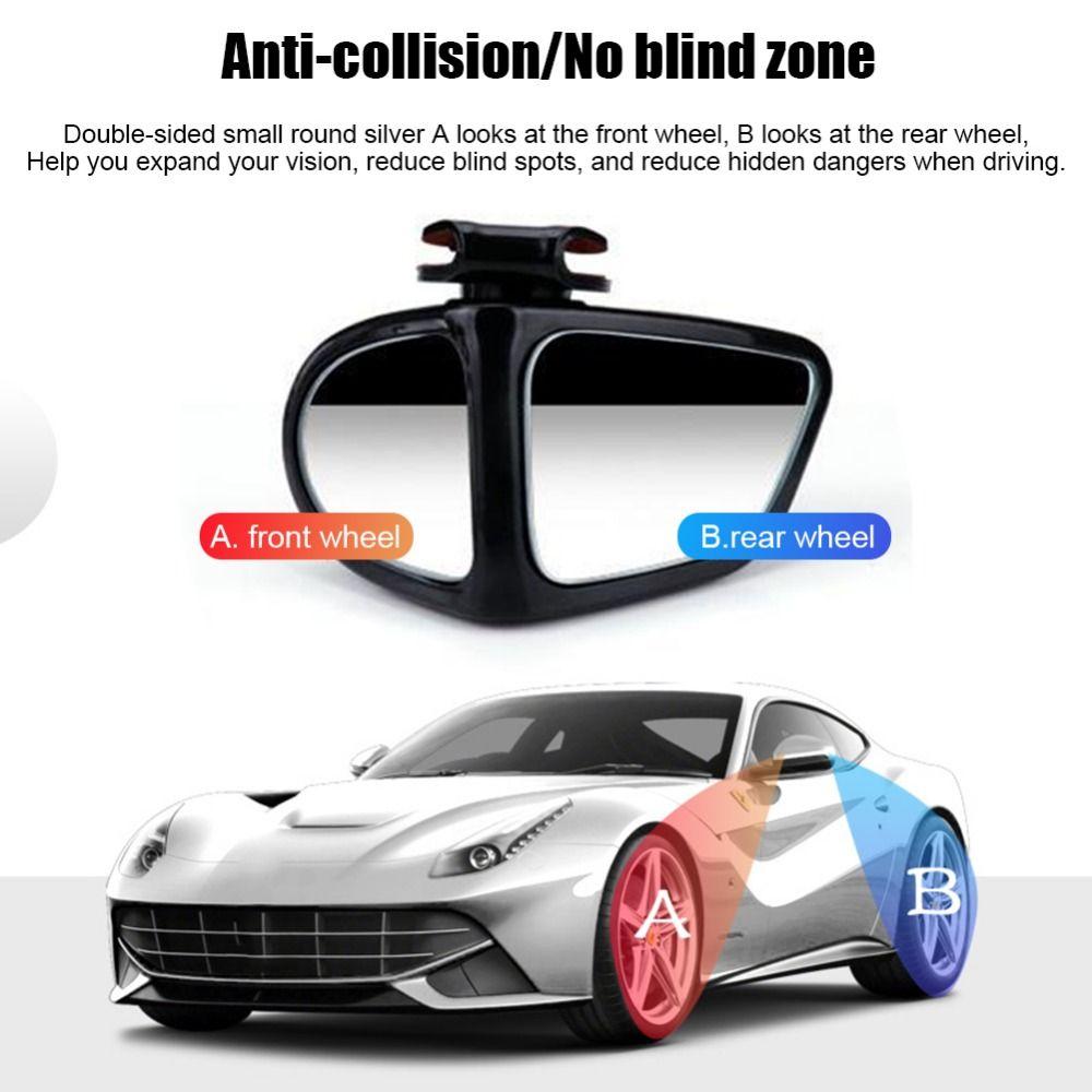 360 Degree Rotatable Car Blind Spot Mirror 2 Side Wide Angle Reversing Mirror SUVs