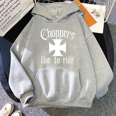 Felpe West Coast Choppers con Grafica a Croce Felpa Pop Harajuku per Autunno/Inverno Abbigliamento Gotico Felpa Morbida Pullover