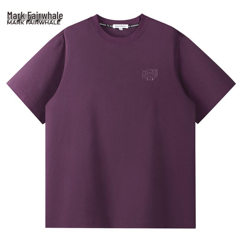 Mark Fairwhale Men's Embossed Embroidery Round Neck T-Shirt
