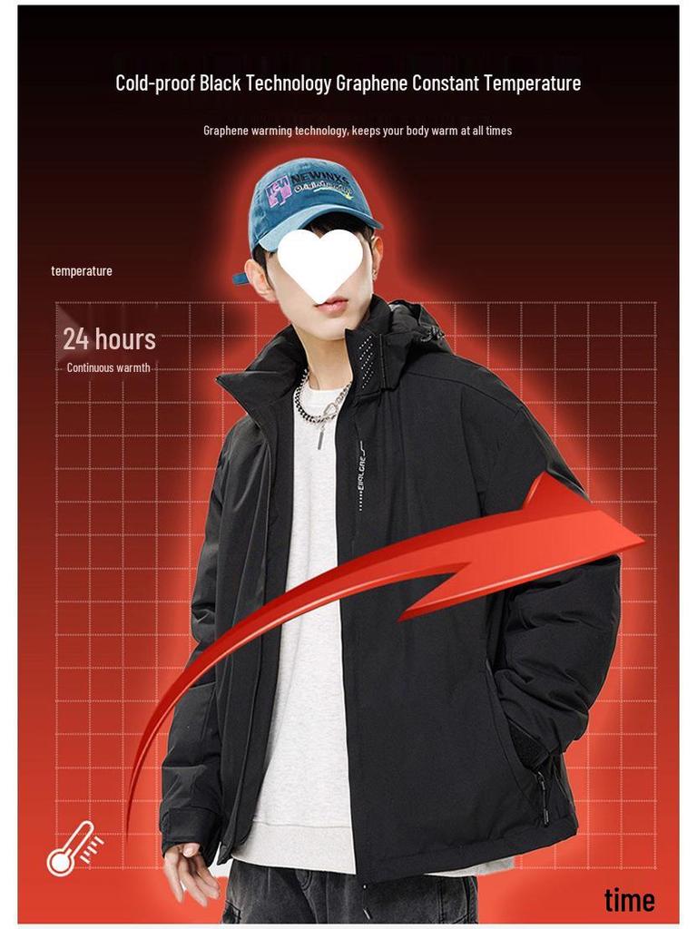 Graphene Waterproof Ski Jacket - Men's Winter Cotton Coat, Trendy Autumn Style for Couples