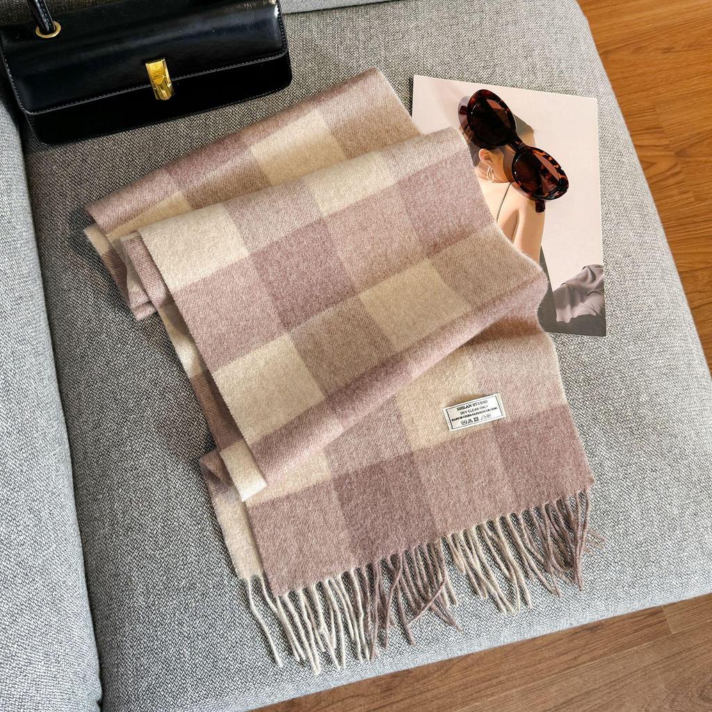 2025 Unisex 100% Wool Scarf: Versatile and Warm for Autumn & Winter