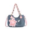 Women's Cute Fashi Handbag Simple Canvas Star Pattern Underarm Crossbody Bag