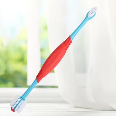 Yousheng Pet Toothbrush Safe Portable Plastic Pet Double Head Toothbrush for Travel