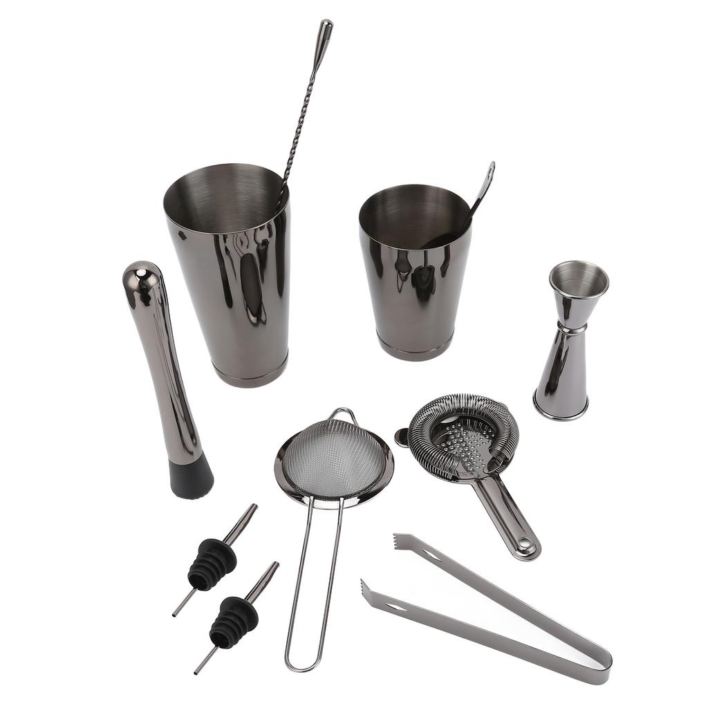 11PCSCelsiusSet Cocktail Shaker Set Bartender Kit Cocktail Strainer Stainless Steel Barware for Home Party
