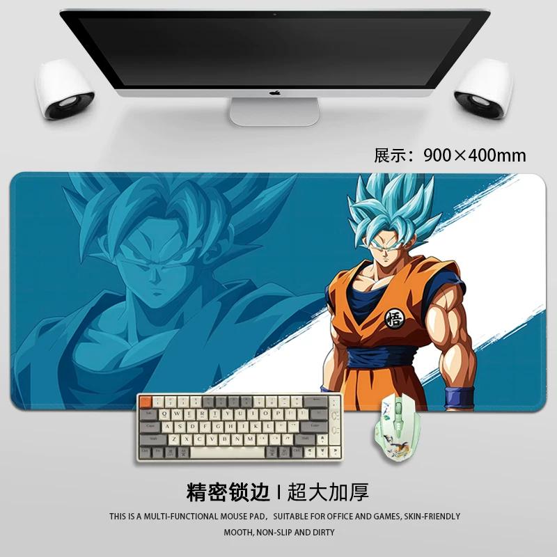 Men Boys Mouse Pad Cartoon Anime Dragon Ball Leather Mouse Pad Son Goku High Definition PrintingPad Large Game Mouse Pad Laptop Keyboard Pad