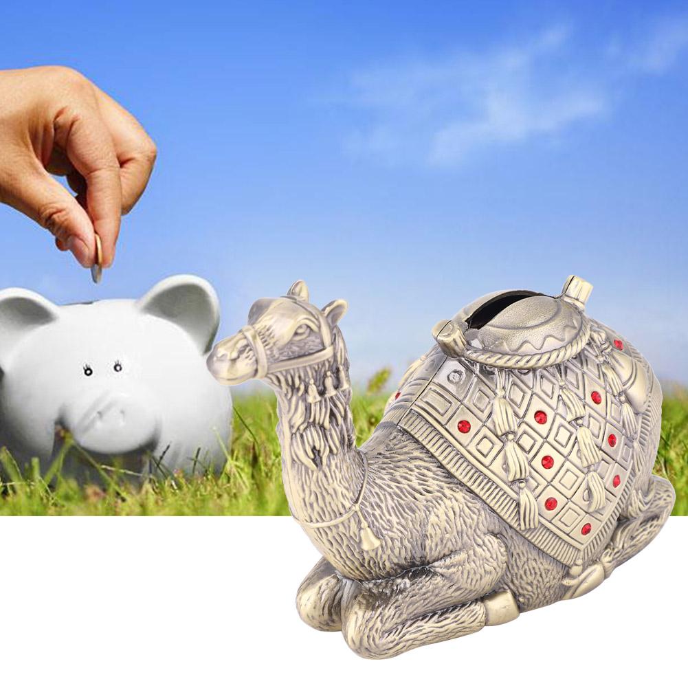 Home Desktop Decoration Camel Shape Coin Bank Craft Money Saving Box