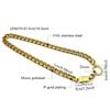 New Waterproof Stainless Steel 18K Plated Necklace Fashion Exquisite Zircon Link Necklace Unisex High-ended Jewelry Gift
