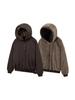 Unisex Wendbare Baumwolljacke mit Fleecefutter und Kapuze - Winter-Essential