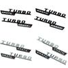 2Pcs 3D ABS Letters TURBO 4MATIC Plus Logo Car Fender Side Sticker Emblem Badge For C117 W117 GLE53 GLA45 A45 A35 CLA35 CLA45