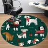 1pc Puppy Party Office Round Rug, Non-slip, Soft and Durable Office Rug for Interior Decoration, Perfect for Office, Beautiful Decoration yy260323007