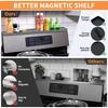 30" Magnetic Stove Top Shelf Spice Rack Storage Silicone Top Heat Material Stove Rack Shelf Flexible Seasoning Organizer Kitche
