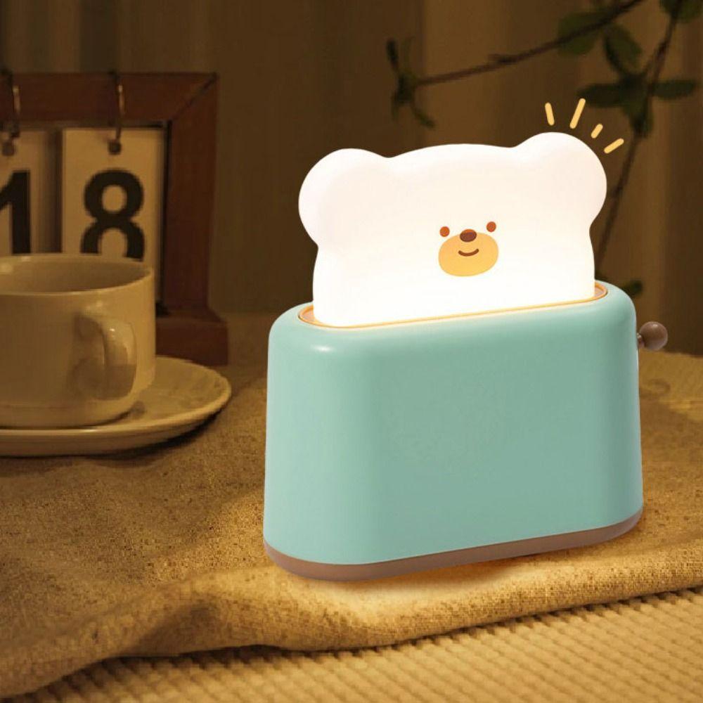 

Bread Atmosphere Light Warm Light Desktop Ornament Lovely Night Light Gift зелений