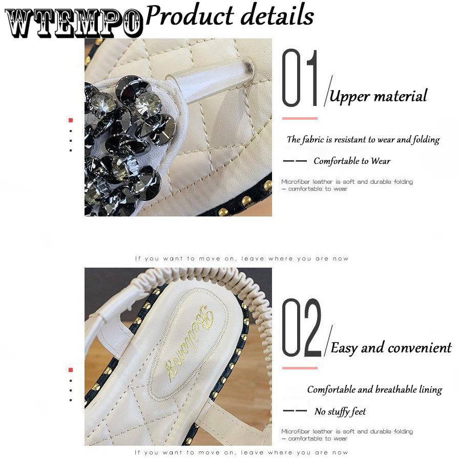 Sommer Damen Sandalen Clip Toe Female Fairy Wind New Strass Bohemian Flat Bottom Strandschuhe Sandalen Gummimaterial