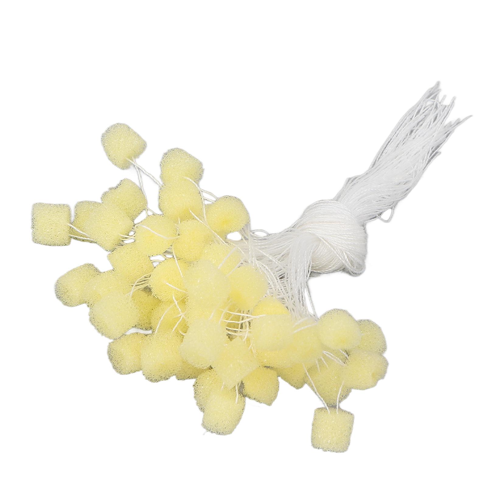 

50 шт. Мягкие губчатые вкладыши для слуховых аппаратов, аксессуары для слуховых аппаратов со шнуром S Yellow