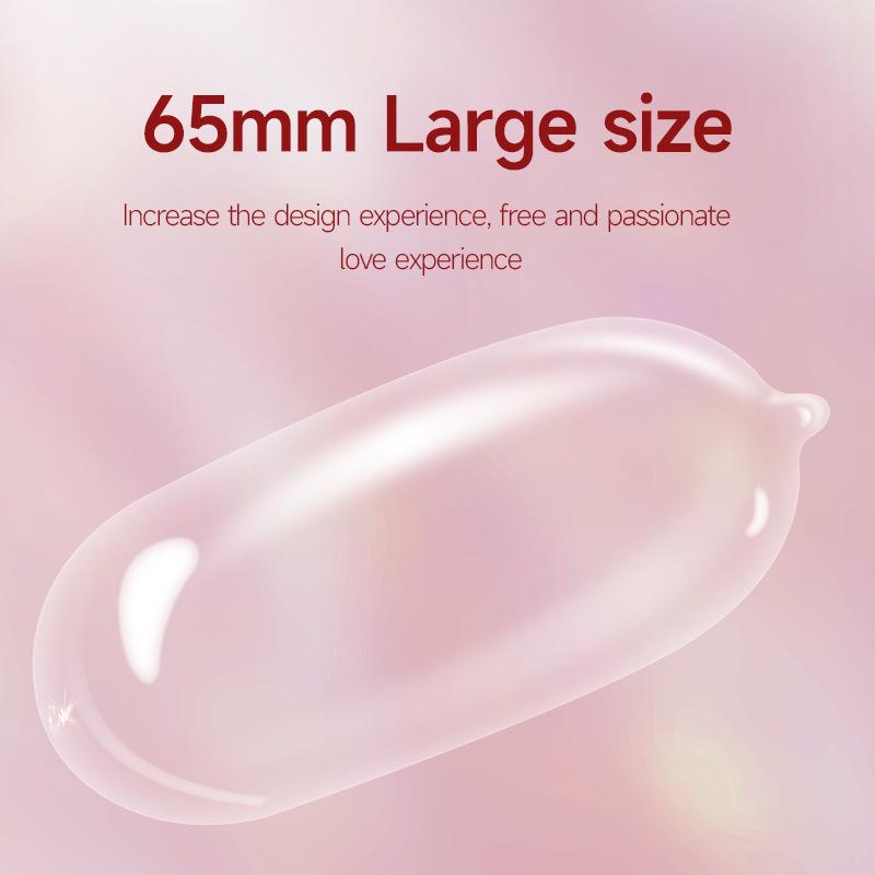 GJG Ultra-Thin Large Condoms Set - 3 Piece, 65MM, Smooth Surface, English Version