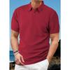 Men Jacquard Fabric Polo Shirt Summer Thin Breathable Moisture Wicking Short Sleeve T Shirt