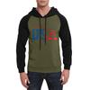 Men's Casual Hooded Drawstring Long Flag Print Sweatshirt With Pockets