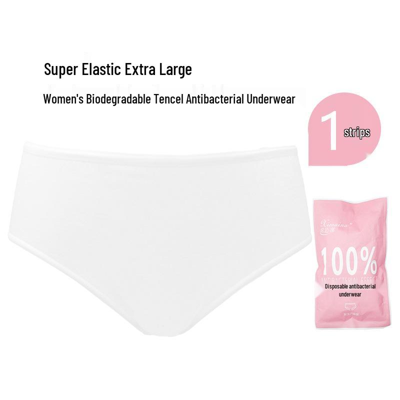 Women's 100% Pure Cotton Disposable Panties - Travel-Friendly, Sterilized & Individually Packaged.