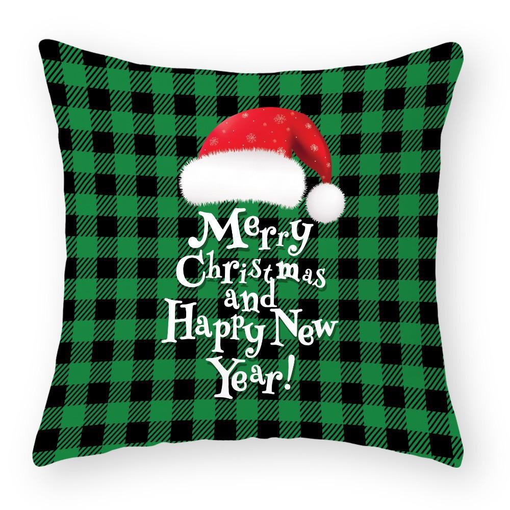 Kissenbezug aus Baumwolle und Leinen Weihnachtskissenbezug Nachttischkissenbezug Feiertagskissenbezug