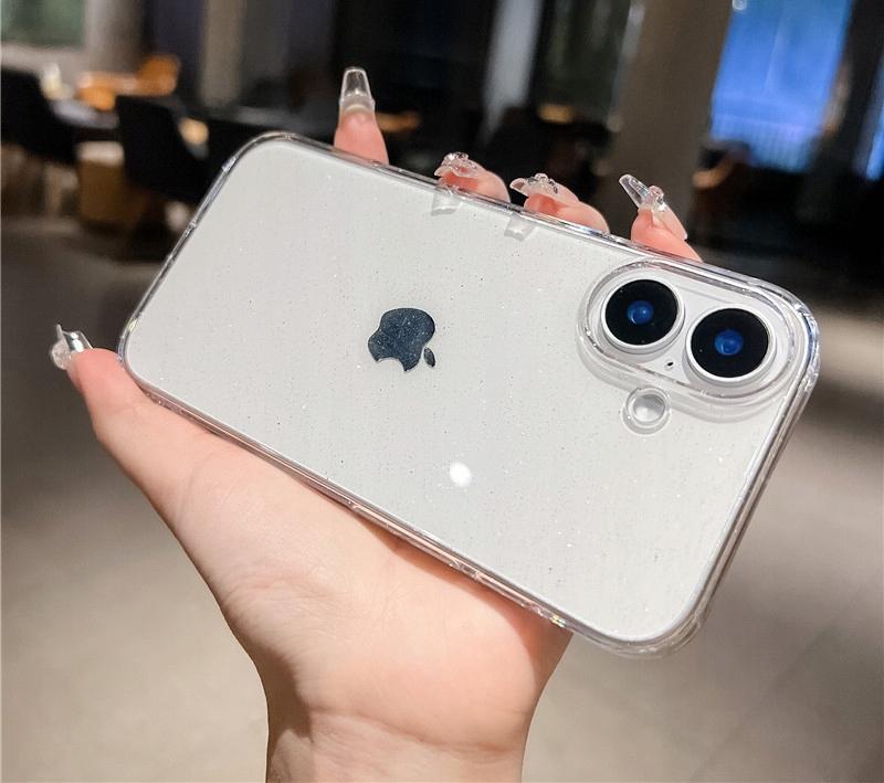 CASE for IPHONE 17 SILICONE GLITTER SHINE glitter 2mm CASE + 9H GLASS