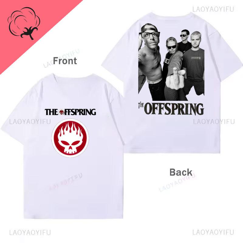 

The Offspring Полум яний Череп Панк Гурт Футболки Унісекс Жіночі Двосторонній Принт Бавовна Ретро Стиль Круглий Виріз Вуличний Стиль Сорочка 2XL